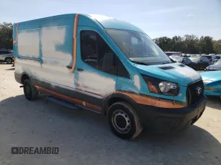 2021 Ford Transit Cargo with VIN 1FTBR1C84MKA86168, listed as a Copart auction lot 49556215 with 75,151 mi miles and Salvage Title. Bid and sale history available at DreamBid. Image 4.
