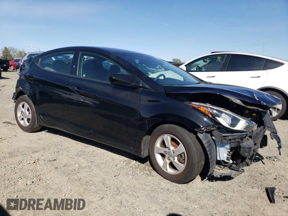 2015 Hyundai Elantra SE with VIN 5NPDH4AEXFH556713, listed as a Copart auction lot 49822005 with 130,100 mi miles and Salvage Title. Bid and sale history available at DreamBid. Image 4.