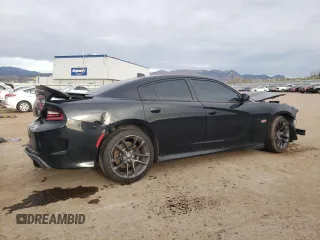 2020 Dodge Charger Scat Pack z VIN 2C3CDXGJXLH184652, wystawiony jako Copart lot #52308345 z przebiegiem 59 147 mil mil oraz Szkoda całkowita • Salvage title. Historia ofert i sprzedaży dostępna na DreamBid. Obrazek 3.