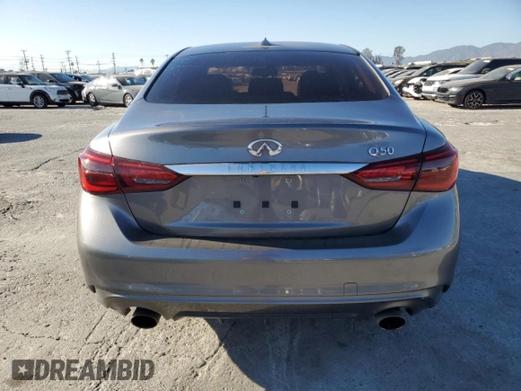 2021 Infiniti Q50 Pure with VIN JN1EV7AP6MM703597, listed as a Copart auction lot 46808815 with 53,490 mi miles and Salvage title. Bid and sale history available at DreamBid. Image 6.