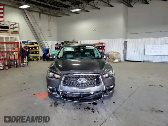 2019 Infiniti QX60 Luxe with VIN 5N1DL0MM7KC567163, listed as a Copart auction lot 49100445 with 89,030 mi miles and Salvage title. Bid and sale history available at DreamBid. Image 12.