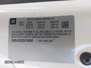 2012 Cadillac CTS Performance with VIN 1G6DJ1E32C0158600, listed as a IAAI auction lot 42025587 with 201,187 mi miles and . Bid and sale history available at carsss.com. Image 9.