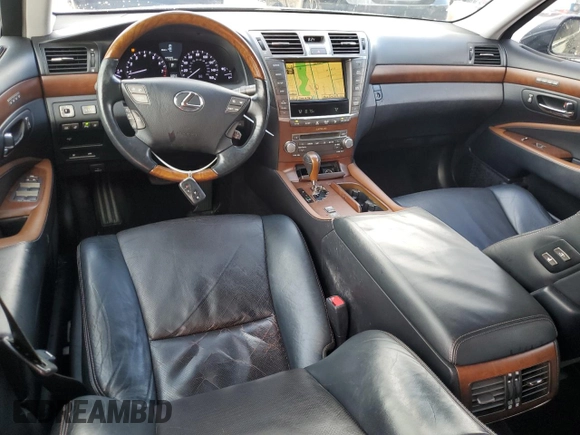 2011 Lexus LS 460 with VIN JTHCL5EF7B5011810, listed as a Copart auction lot 58151824 with 168,208 mi miles and Salvage title. Bid and sale history available at DreamBid. Image 8.