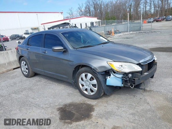 2011 Chrysler 200 LX with VIN 1C3BC4FBXBN599547, listed as a IAAI auction lot 41813043 with 1 mi miles. Bid and sale history available at carsss.com. Image 1.