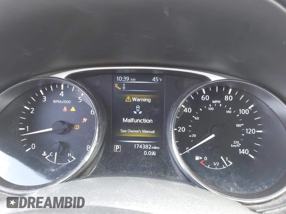 2016 Nissan Rogue SV with VIN 5N1AT2MV0GC856643, listed as a IAAI auction lot 41887299 with 174,382 mi miles and . Bid and sale history available at DreamBid. Image 7.