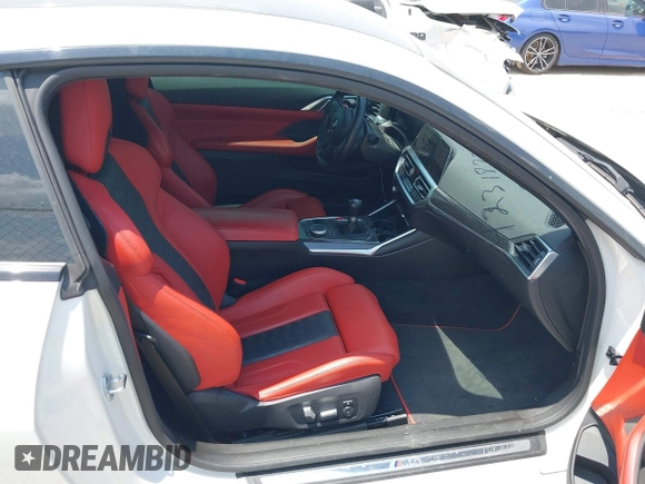 2021 BMW M4 with VIN WBS53AZ02MCH23791, listed as a IAAI auction lot 42318737 with 18,632 mi miles and . Bid and sale history available at DreamBid. Image 5.