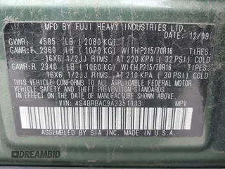2010 Subaru Outback с VIN 4S4BRBAC9A3351133, выставлен на аукционе IAAI как лот 40726490 с пробегом 129 168 миль миль и . История ставок и продаж доступна на DreamBid. Изображение 9.