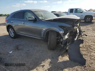 2016 Infiniti QX70 with VIN JN8CS1MU1GM671954, listed as a Copart auction lot 52719215 with Not Provided miles and Salvage Title. Bid and sale history available at DreamBid. Image 4.
