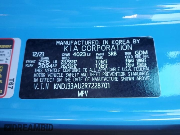 2024 Kia Soul EX with VIN KNDJ33AU2R7228701, listed as a Copart auction lot 46341625 with 4,703 mi miles and Salvage Title. Bid and sale history available at carsss.com. Image 13.