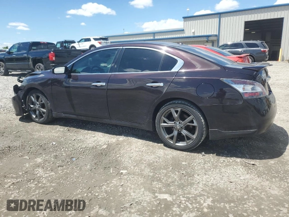 2014 Nissan Maxima S with VIN 1N4AA5AP6EC439077, listed as a Copart auction lot 55725395 with 224,913 mi miles and Non repairable. Bid and sale history available at DreamBid. Image 2.