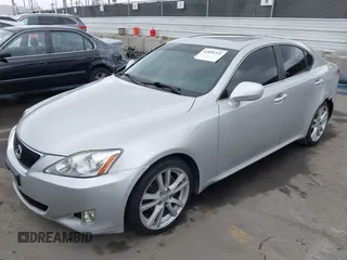 2007 Lexus IS with VIN JTHBK262472028565, listed as a IAAI auction lot 42096347 with 159,278 mi miles. Bid and sale history available at carsss.com. Image 2.