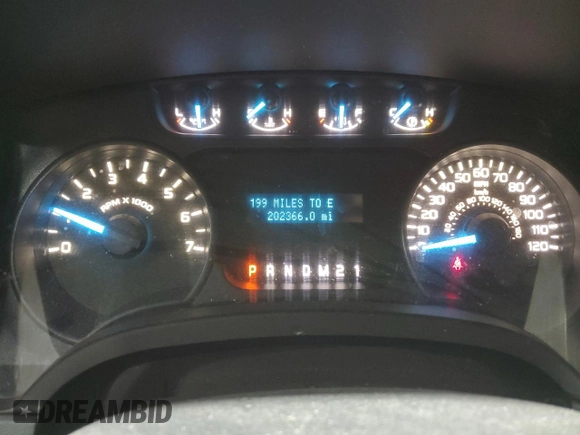 2012 Ford F-150 XL with VIN 1FTNF1CT4CKD70666, listed as a Copart auction lot 43207175 with 202,366 mi miles and Salvage title. Bid and sale history available at DreamBid. Image 9.