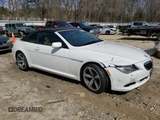 2008 BMW 6 Series 650i with VIN WBAEB53578CX60504, listed as a Copart auction lot 48142175 with 112,584 mi miles and Salvage Title. Bid and sale history available at carsss.com. Image 4.