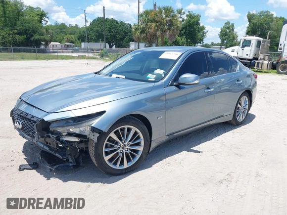 2018 Infiniti Q50 3.0t LUXE with VIN JN1EV7AP1JM361018, listed as a IAAI auction lot 39463706 with 45,648 mi miles. Bid and sale history available at carsss.com. Image 17.