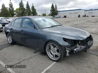 2008 BMW 5 Series 550i with VIN WBANW53568CT54587, listed as a Copart auction lot 48753895 with 334,360 mi miles and Salvage Title. Bid and sale history available at carsss.com. Image 4.