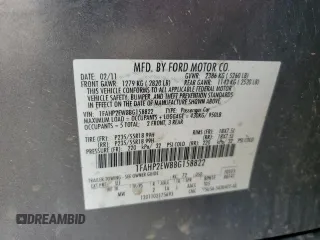 2011 Ford Taurus SEL with VIN 1FAHP2EW8BG158822, listed as a Copart auction lot 48584895 with 296,231 mi miles and Salvage Title. Bid and sale history available at DreamBid. Image 12.