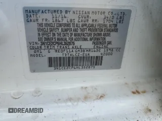 2017 Nissan Note SV with VIN 3N1CE2CP6HL352875, listed as a Copart auction lot 51004875 with 61,784 mi miles and Salvage Title. Bid and sale history available at DreamBid. Image 12.