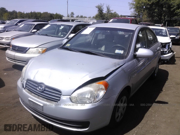2007 Hyundai Accent GLS with VIN KMHCN46C97U131224, listed as a IAAI auction lot 25910584 with 89,432 mi miles. Bid and sale history available at carsss.com. Image 2.