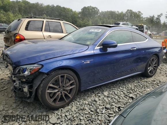 2021 Mercedes-Benz C 43 AMG with VIN W1KWJ6EB3MG096908, listed as a Copart auction lot 67187194 with 25,240 mi miles and Salvage title. Bid and sale history available at DreamBid. Image 1.