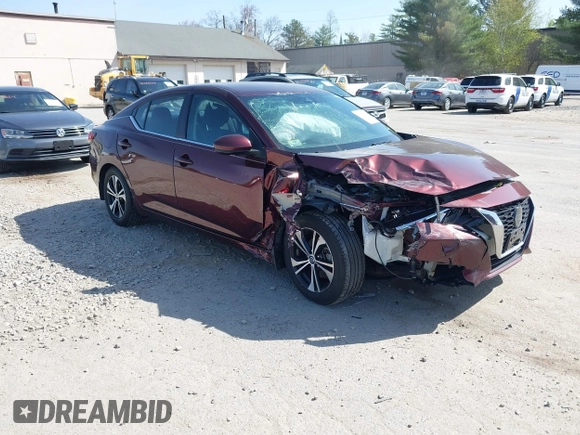 2020 Nissan Sentra SV z VIN 3N1AB8CV3LY282894, wystawiony jako IAAI lot #42125194 z przebiegiem 51 165 mil mil oraz . Historia ofert i sprzedaży dostępna na DreamBid. Obrazek 1.