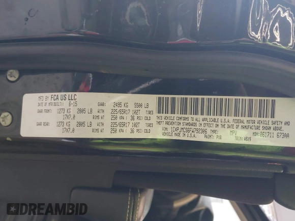 2015 Jeep Cherokee Latitude с VIN 1C4PJMCS6FW792306, выставлен на аукционе IAAI как лот 42311276 с пробегом 162 791 миль миль и . История ставок и продаж доступна на DreamBid. Изображение 9.