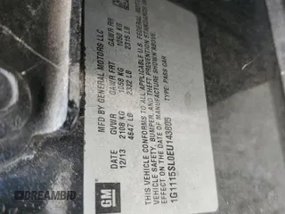 2014 Chevrolet Impala LT with VIN 1G1115SL0EU143805, listed as a Copart auction lot 59611915 with 186,098 mi miles and Salvage title. Bid and sale history available at DreamBid. Image 12.