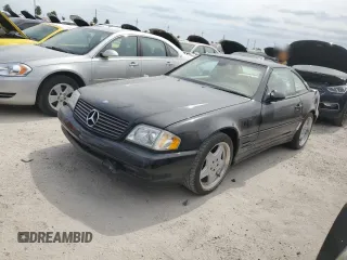 1999 Mercedes-Benz SL-Class with VIN WDBFA68F0XF177818, listed as a Copart auction lot 75025494 with 0 mi miles and Salvage Title. Bid and sale history available at carsss.com. Image 1.