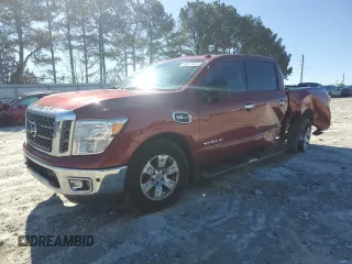 2017 Nissan Titan SL with VIN 1N6AA1E69HN551236, listed as a Copart auction lot 45377425 with 133,984 mi miles and Salvage title. Bid and sale history available at DreamBid. Image 1.