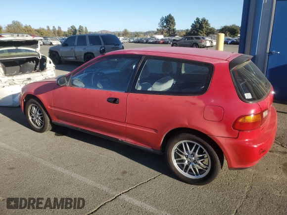 1993 Honda Civic CX with VIN 2HGEH2357PH500956, listed as a Copart auction lot 77437544 with 165,967 mi miles and Salvage Title. Bid and sale history available at DreamBid. Image 2.