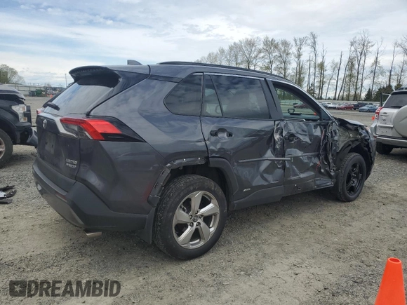 2020 Toyota RAV4 Hybrid Limited with VIN 2T3DWRFV0LW075076, listed as a Copart auction lot 52705445 with 45,236 mi miles and Salvage Title. Bid and sale history available at carsss.com. Image 3.