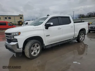 2019 Chevrolet Silverado 1500 LT with VIN 3GCPWCED4KG158589, listed as a Copart auction lot 48538185 with 0 mi miles and Salvage Title. Bid and sale history available at carsss.com. Image 1.