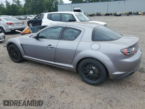 2004 Mazda RX-8 z VIN JM1FE173140124592, wystawiony jako Copart lot #61025055 z przebiegiem 120 360 mil mil oraz Czysty tytuł • Clean title. Historia ofert i sprzedaży dostępna na DreamBid. Obrazek 2.
