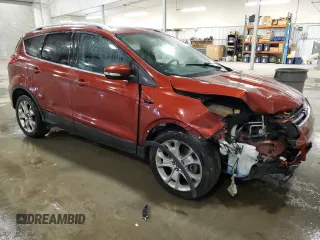 2014 Ford Escape Titanium with VIN 1FMCU9J94EUC25357, listed as a Copart auction lot 47595705 with 124,626 mi miles and Salvage Title. Bid and sale history available at DreamBid. Image 4.