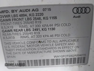 2016 Audi Q3 Prestige with VIN WA1GFCFSXGR004015, listed as a IAAI auction lot 41916679 with 90,926 mi miles and . Bid and sale history available at DreamBid. Image 9.
