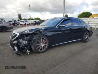 2015 Mercedes-Benz S 63 AMG z VIN WDDUG7JB1FA126253, wystawiony jako Copart lot #57469775 z przebiegiem 58 632 mil mil oraz Szkody całkowita. Historia ofert i sprzedaży dostępna na DreamBid. Obrazek 1.