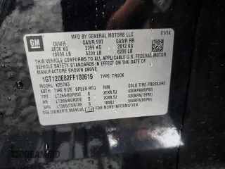 2015 GMC Sierra 2500HD Denali z VIN 1GT120E82FF100619, wystawiony jako Copart lot #58014705 z przebiegiem 188 525 mil mil oraz Szkoda całkowita • Salvage title. Historia ofert i sprzedaży dostępna na DreamBid. Obrazek 12.