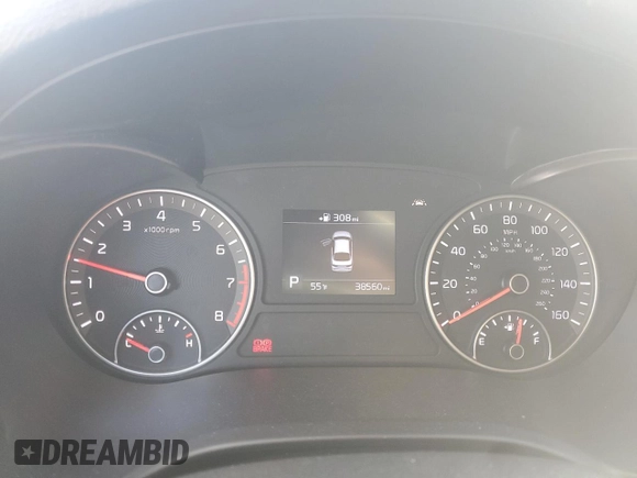 2019 Kia Optima LX with VIN 5XXGT4L36KG361222, listed as a Copart auction lot 49603395 with 38,560 mi miles and Salvage Title. Bid and sale history available at carsss.com. Image 9.