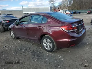 2013 Honda Civic LX with VIN 19XFB2F51DE053242, listed as a Copart auction lot 45989055 with 96,441 mi miles and Salvage title. Bid and sale history available at DreamBid. Image 2.