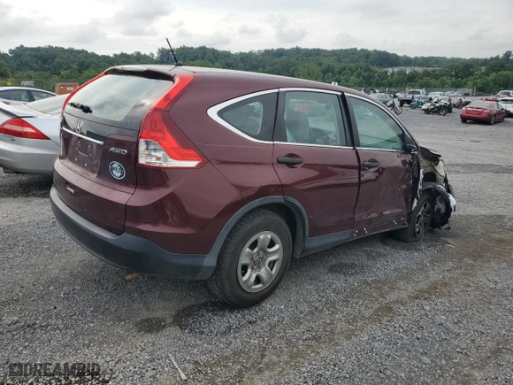 2014 Honda CR-V LX with VIN 5J6RM4H38EL032924, listed as a Copart auction lot 63829864 with 124,142 mi miles and Salvage Title. Bid and sale history available at carsss.com. Image 3.
