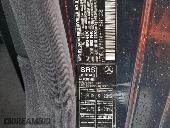 2000 Mercedes-Benz CLK 320/430 with VIN WDBLJ65GXYF158128, listed as a Copart auction lot 85065964 with 244,551 mi miles and Salvage Title. Bid and sale history available at DreamBid. Image 12.