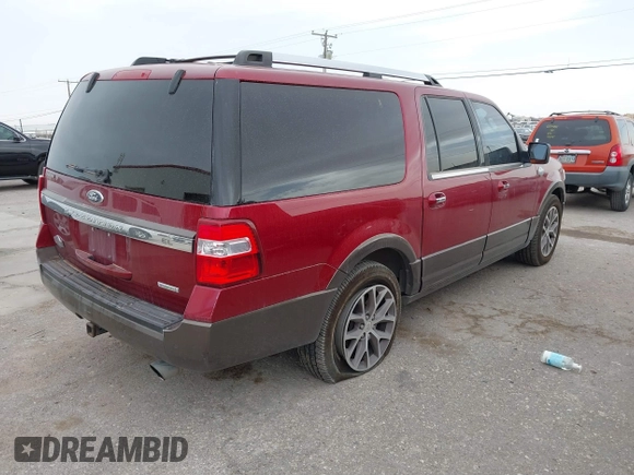 2015 Ford Expedition EL XLT with VIN 1FMJK1HT0FEF18846, listed as a IAAI auction lot 41569551 with 160,793 mi miles. Bid and sale history available at carsss.com. Image 4.