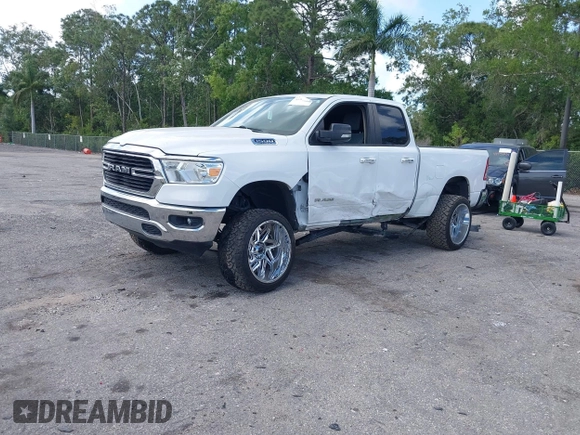 2020 Ram 1500 Big Horn with VIN 1C6RREBT8LN357605, listed as a IAAI auction lot 41937861 with 69,258 mi miles. Bid and sale history available at carsss.com. Image 2.