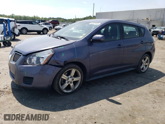 2009 Pontiac Vibe 1SB with VIN 5Y2SP67039Z431857, listed as a Copart auction lot 62357425 with 104,786 mi miles and Salvage title. Bid and sale history available at DreamBid. Image 1.