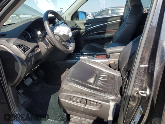 2016 Acura MDX w/Tech with VIN 5FRYD3H43GB009530, listed as a Copart auction lot 46064515 with 0 mi miles and Salvage Title. Bid and sale history available at carsss.com. Image 7.