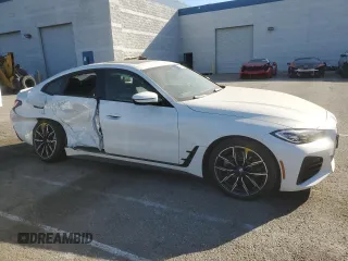 2023 BMW 4 Series 430i with VIN WBA63AV09PFN91000, listed as a Copart auction lot 46491385 with 3,372 mi miles and Salvage title. Bid and sale history available at DreamBid. Image 4.