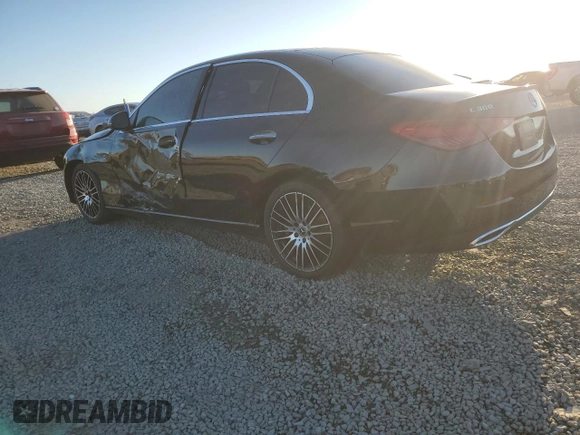 2023 Mercedes-Benz C 300 with VIN W1KAF4GB3PR126978, listed as a Copart auction lot 46365065 with 25,481 mi miles and Salvage Title. Bid and sale history available at carsss.com. Image 2.