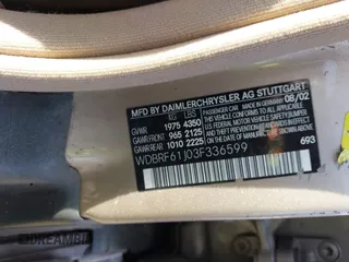 2003 Mercedes-Benz C 240 z VIN WDBRF61J03F336599, wystawiony jako IAAI lot #41435643 z przebiegiem Nie podano mil oraz . Historia ofert i sprzedaży dostępna na DreamBid. Obrazek 9.