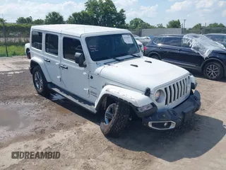 2020 Jeep Wrangler Unlimited Sahara with VIN 1C4HJXEN2LW109428, listed as a IAAI auction lot 42296943 with 155,766 mi miles and . Bid and sale history available at DreamBid. Image 1.