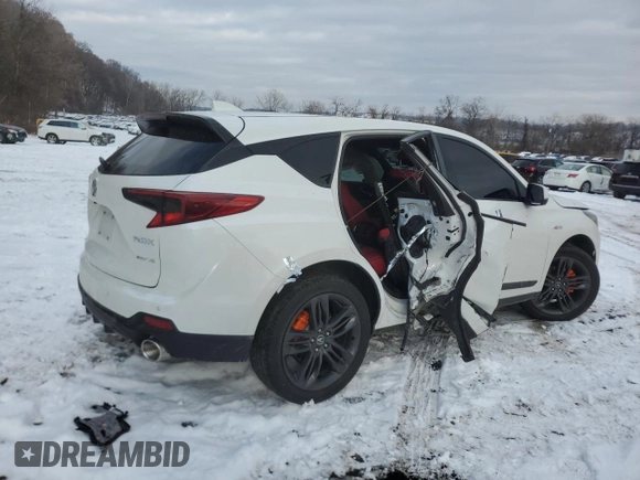 2022 Acura RDX w/A-Spec Package with VIN 5J8TC2H69NL008520, listed as a Copart auction lot 86418114 with 50,126 mi miles and Salvage Title. Bid and sale history available at carsss.com. Image 3.