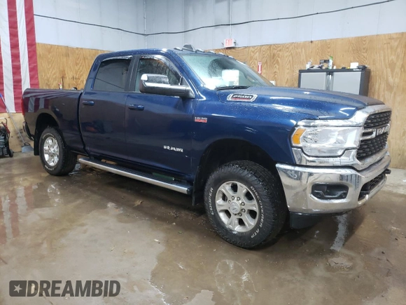2022 Ram 2500 Big Horn with VIN 3C6UR5DJ6NG143228, listed as a Copart auction lot 80479734 with 12,581 mi miles and Salvage Title. Bid and sale history available at carsss.com. Image 4.